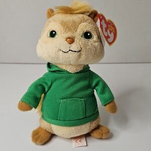 Ty Beanie Baby Theodore 6.5" Alvin and the Chipmunks w Tag